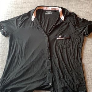 💗 Victoria Secret PJ Short Sleeve Pink & Black 💗